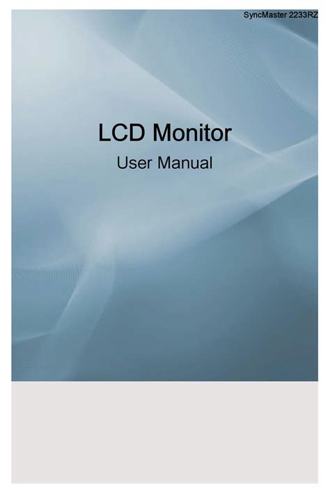 syncmaster 2233rz pdf manual